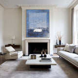 Blue Minimalist Art Large Minimalist Wall Art Contemporary Abstract Paintings