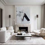 Large Abstract Art Grey Livingroom Abstract Acrylic Painting Grey Abstract Canvas Wall Art For Sale