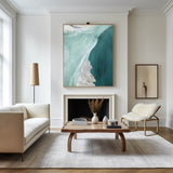 Abstract Green Canvas Painting Large Original Acrylic Abstract Canvas Art Modern Abstract Painting