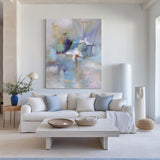 Vertical Modern Abstract Acrylic Painting On Canvas Heavy Texture Paint