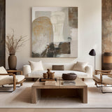 Brown and Beige Minimalist Abstract Art On Canvas Modern Painting Abstract Painting For livingroom