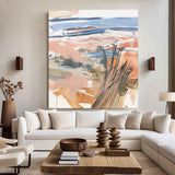 Muted Colors Minimalist Painting Wabi-Sabi Wall Art Modern Abstract Canvas Art For Sale