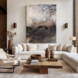 Brown Abstract Art Modern Abstract Extra Large Vertical Wall Art Framed