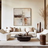 Large Beige And Brown Textured Paintings For Sale Wabi-Sabi Beige Artwork Mid Century Decorations