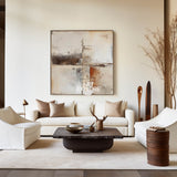 Large Beige And Brown Textured Paintings For Sale Wabi-Sabi Beige Artwork Mid Century Decorations