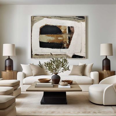 Black And Brown Wall Art Abstract Acrylic Art Canvas Painting For Living Room Painting Ideas On Home Decor