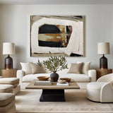 Black And Brown Wall Art Abstract Acrylic Art Canvas Painting For Living Room Painting Ideas On Home Decor