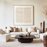 Wabi-sabi Beige Rich Textured Plaster Beige Wall Art Large Minimalist Painting For Livingroom