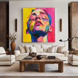 Colorful Portrait Canvas Painting LGBT Pride Painting Portrait Painting Rich Textured Wall Art For Sale