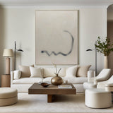 Large White And Beige Artwork Oversized Framed Wall Art X Large Wall Art