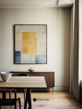 Wabi-Sabi Beige Painting, Japandi Interior Wall Art Large Minimalist Canvas Wall Art For Sale