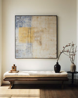 Wabi-sabi Dark Beige Painting Japandi Canvas Painting Interior Painting Large Abstract Wall Art