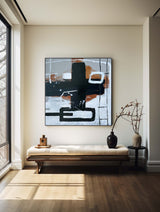 Modern Black And Brown Abstract Painting Large Acrylic Painting For Livingroom