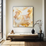 Bright Yellow Original Abstract Oil Painting Colorful Modern Canvas Art Large Customizable Painting