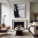 Black Grey Abstract Canvas Wall Art Large Abstract Art Black Grey Abstract Acrylic Painting For Sale