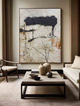 Original Minimalist Abstract Art Large Black White Yellow Acrylic Painting On Canvas Contemporary Art Modern Canvas Art