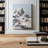 Snow Mountain Plaster Painting Mountain Art White Snow Mountain Landscape Painting For Sale