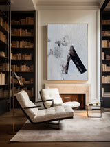 Large Abstract Art Grey Livingroom Abstract Acrylic Painting Grey Abstract Canvas Wall Art For Sale