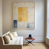 Wabi-Sabi Beige Painting, Japandi Interior Wall Art Large Minimalist Canvas Wall Art For Sale