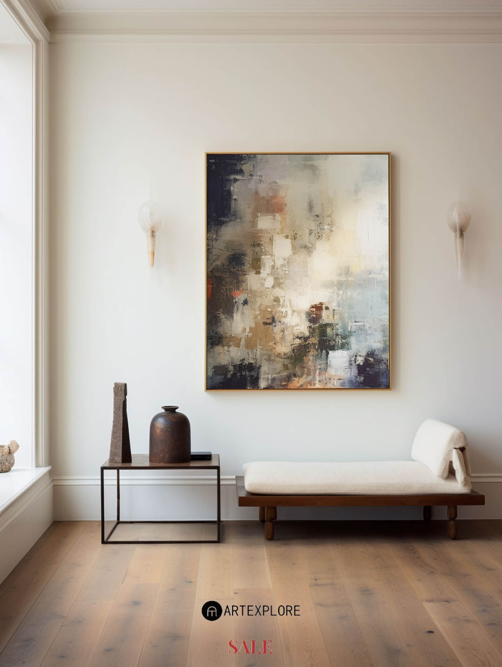 Colorful Abstract Painting Colorful Minimalist Painting Large Colorful Livingroom Painting