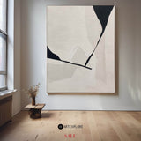 Modern Black And White Abstract Canvas Wall Art Minimalist Art Minimalist Painting For Livingroom