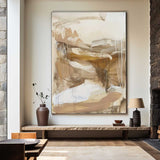 Contemporary Creamy White Minimalist Wall Art Beige Wall Art Large Neutral Minimalist Painting