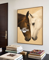 Modern Horse Painting With Textured Finish For Living Room And Office Decor