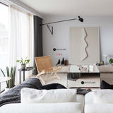 Modern White Plaster Wall Art Plaster Painting Wabi-sabi Textured Canvas Painting For Sale