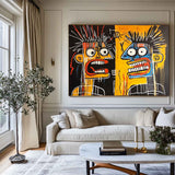 Modern Graffiti Paintings Basquiat Painting Basquiat Canvas Wall Art Handmade Canvas Art For Sale