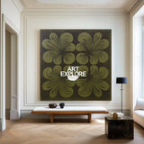 Handmade Dark Green Floral Wall Art for Bedrooms & Hallways | ArtExplore