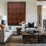 Modern Minimalist Brown Wall Art, Large Wabi-Sabi Texture Painting | ArtExplore