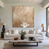 Modern Handmade Oil Painting in Brown Tones, Minimalist Texture for Interior Decor – ArtExplore