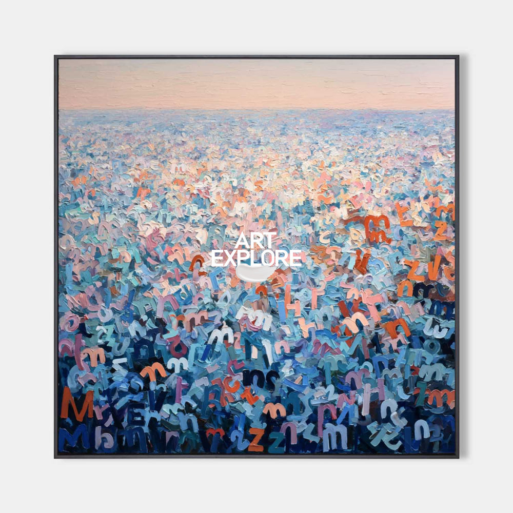 Blue Vibrant Abstract Art #ABAS401