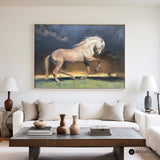 Brown Horse Painting On Canvas Large Horse Canvas Wall Art Original Brown Horse Art