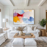 Pink And White Wall Art Huge Contemporary Warm Tone Texture Artwork Colorful Abstract Art for Sale