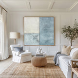 Modern Blue And White Abstract Art On Canvas Large Custom Blue Acrylic Canvas Paintings Modern Home Decor