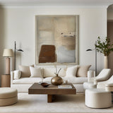 Modern Brown And Beige Abstract Canvas Wall Art Earth Tone Minimalist Art Minimalist Painting