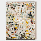 Original Vertical Abstract Expressionist Painting With Textured Canvas For Modern Home Decor