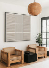 Large Beige Wall Art Textured Painting Wabi-sabi Minimalist Plaster Wall Art For Livingroom