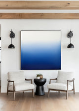 Blue And White Wall Art Blue Textured Acrylic Paintings Large Modern Minimalist Texture Art For Sale