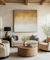 Large Brown Wall Art Brown Solid Color Painting Wabi-sabi Minimalist Square Textured Wall Art For Sale