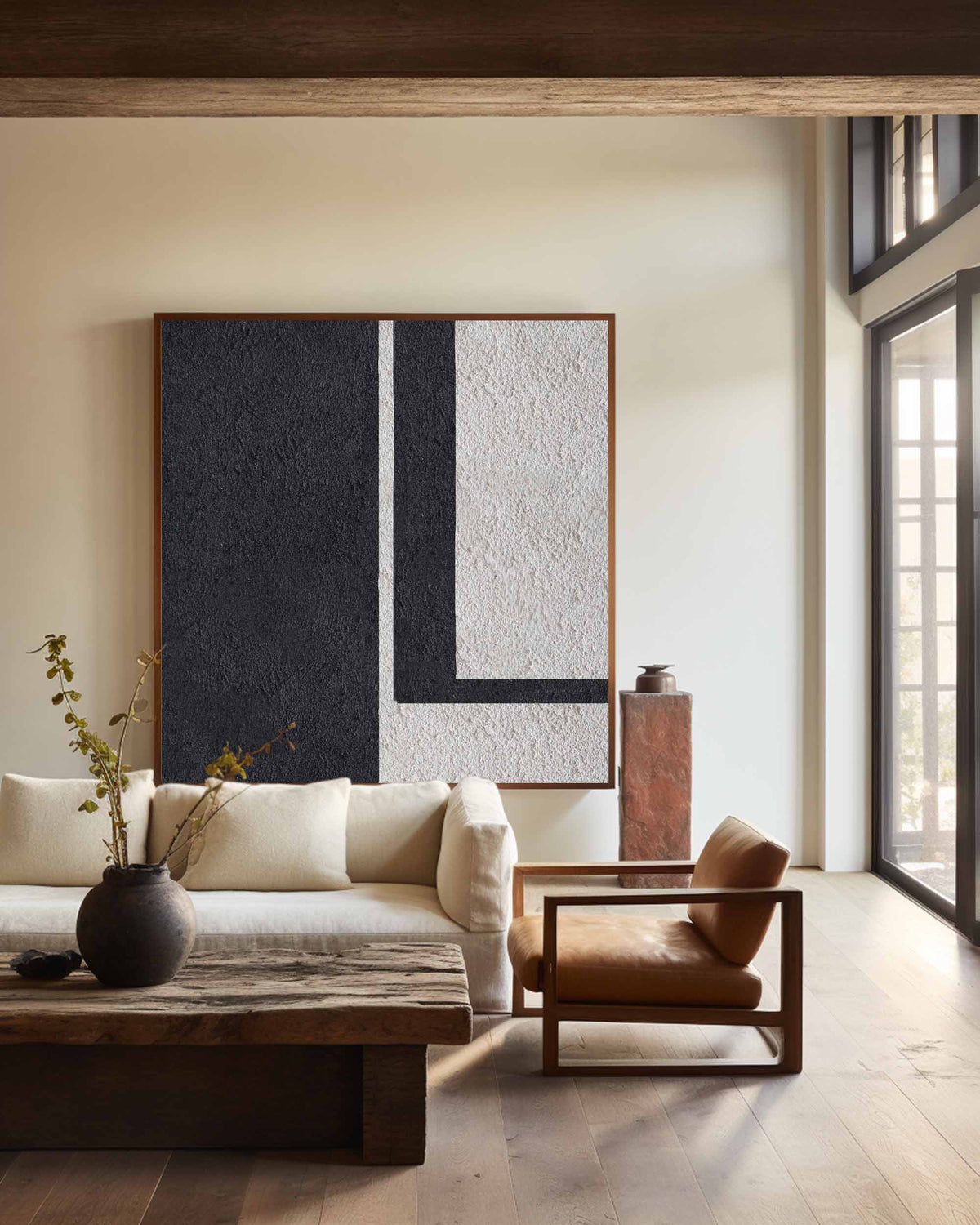 Black And White Abstract Painting Simple Minimalist Painting Abstract Lines