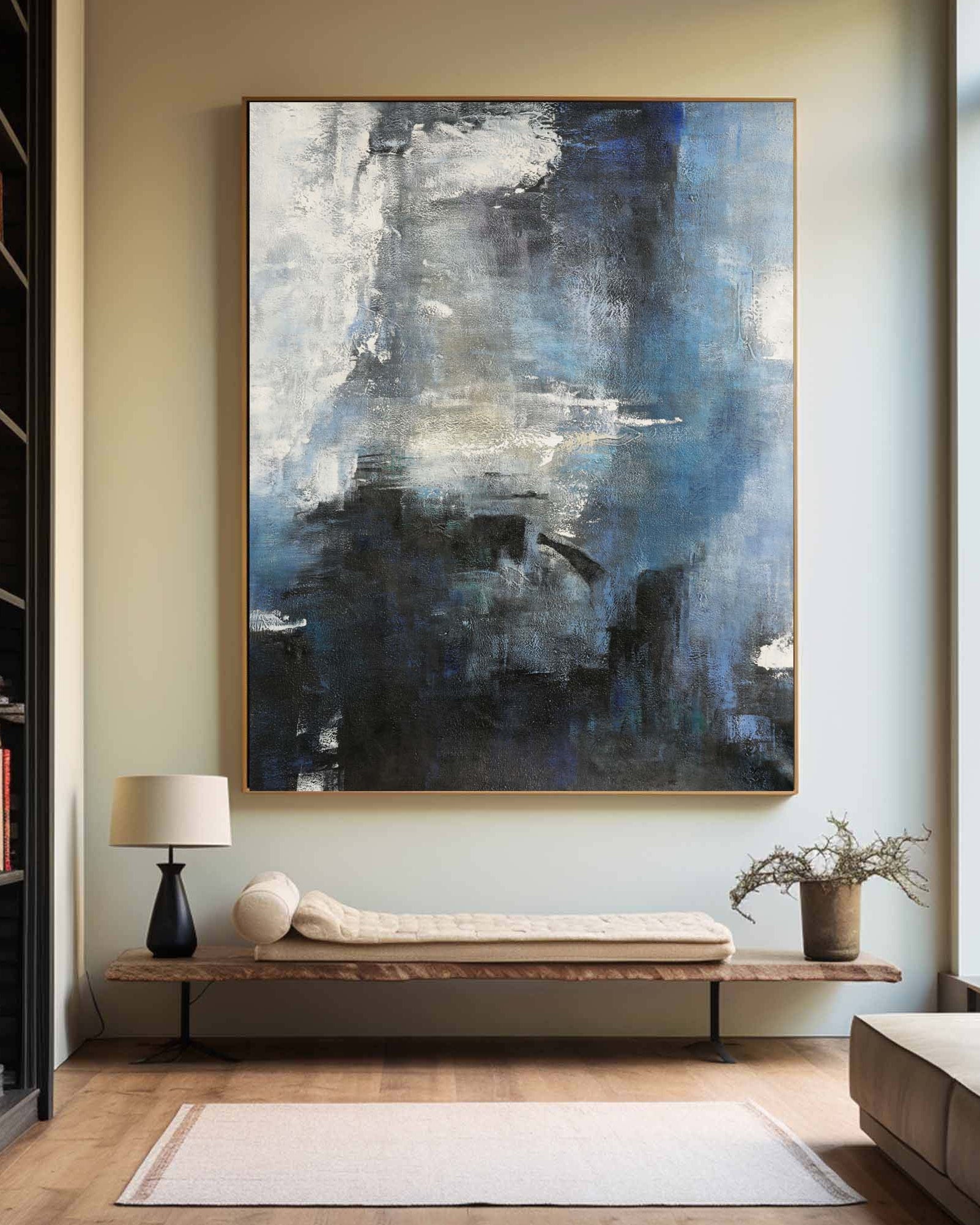 Blue Abstract Landscape Painting #ABLV07