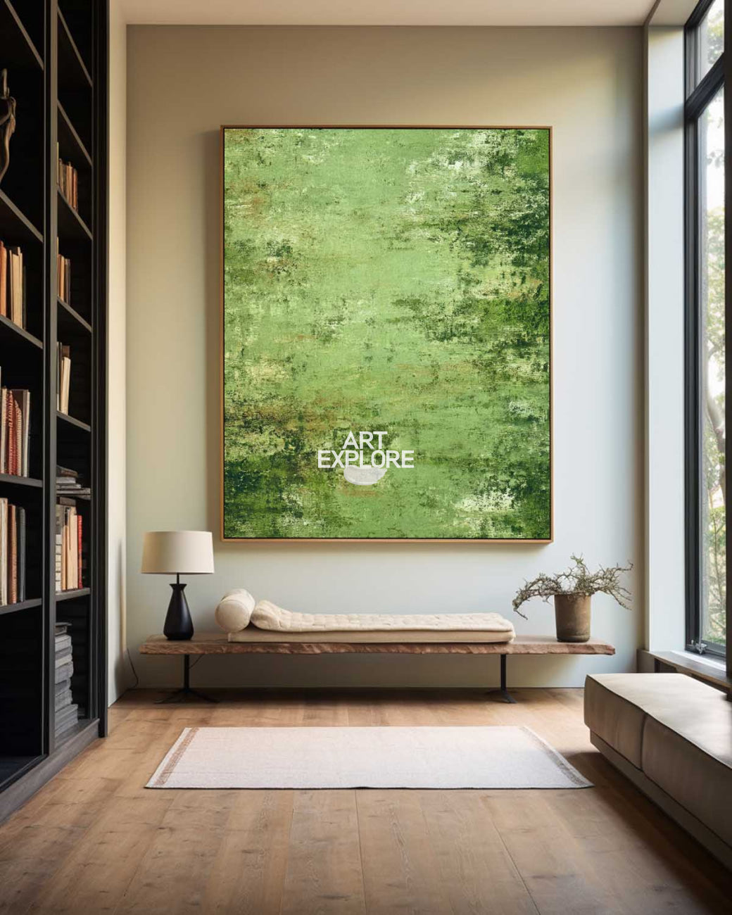 Green Wabi-sabi Art #ABAV672