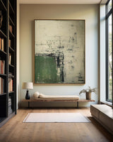 Wabi Sabi Green Painting Green Canvas Wall Art Green Minimalist Wall Art For Sale