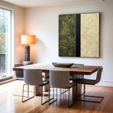 Wabi-sabi Green Textured Wall Art Large Framed Green Painting Green Square Painting For Living Room