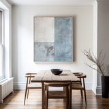 Blue And White Texture Painting on Canvas Modern Minimalist Luxury Art Blue Abstract Wall Art Blue Abstract Painting For Sale