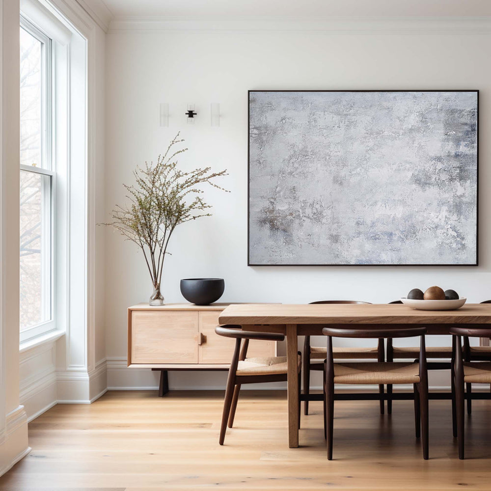 Modern White Minimalist Art Artwork For Large Walls Gray And White Wall Art