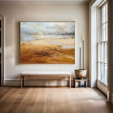Beach Scene Painting Extra Large Modern Beach art Horizontal Seascape Painting