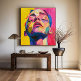 Colorful Portrait Canvas Painting LGBT Pride Painting Portrait Painting Rich Textured Wall Art For Sale